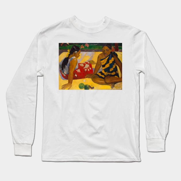 Parau Api. What News by Paul Gauguin Long Sleeve T-Shirt by Classic Art Stall